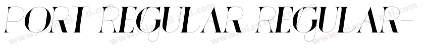 Port Regular Regular字体转换